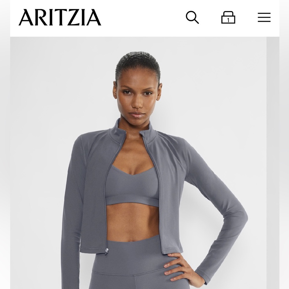 Aritzia Golden Butter Zip Up